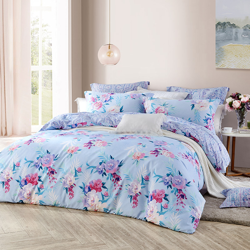 LOVO VTT6028 云端花间 床品四件套 自然色 1.5米